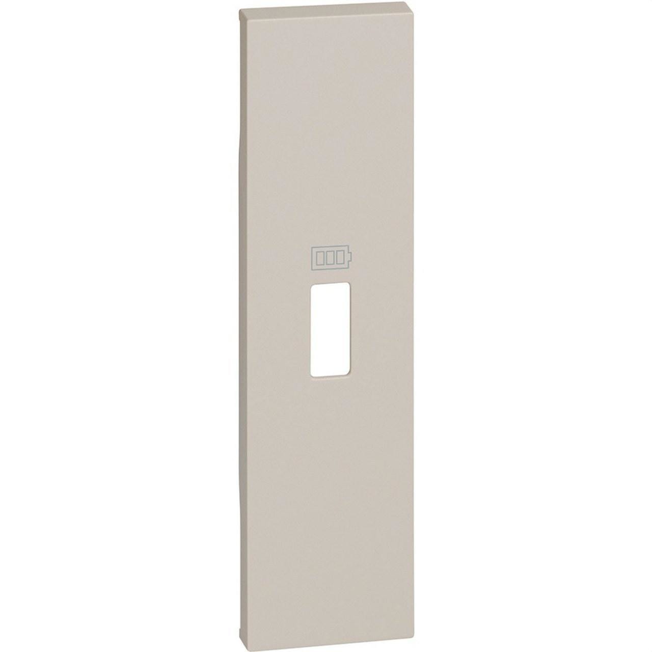 BTICINO - Placa frontal LIVING NOW 1 módulo para bases cargador USB ref.4285/6C1, sand