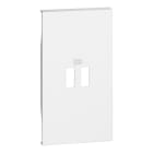 BTICINO - Frontal cargadores USB Living Now - Blanco - 2 módulos