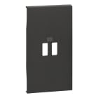 BTICINO - Frontal cargadores USB Living Now - Dark - 2 módulos