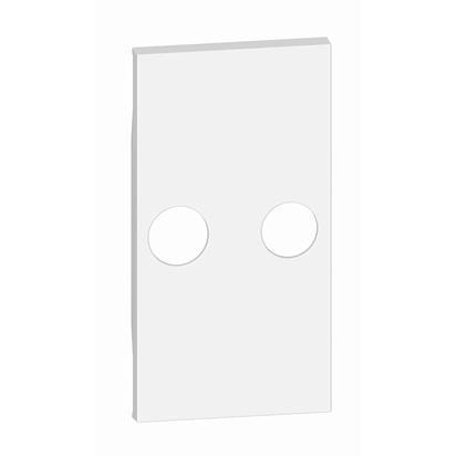 BTICINO - Frontal bases de televisión Living Now - Blanco - 2 módulos