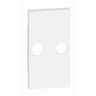 BTICINO - Frontal bases de televisión Living Now - Blanco - 2 módulos