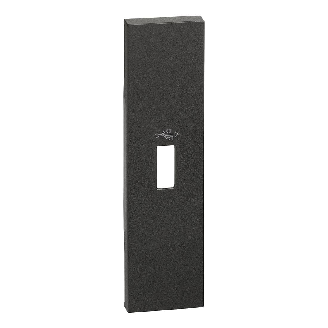 BTICINO - Frontal base datos USB Living Now - Dark - 1 módulo