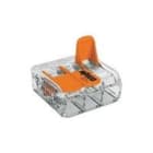 JUNG - Clema de conexión 3 conductores para cable de hasta 2,5mm² en cable rígido y 4mm² en cable flexible