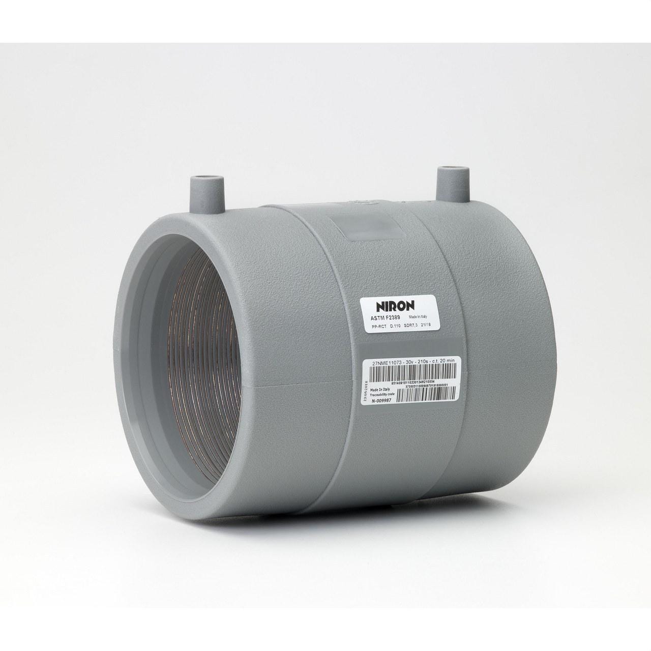 NIRON - Manguito eléctrico NIRON PREMIUM diámetro 90mm PPR SDR7,3 gris RA7050