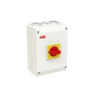 ABB - Interruptor caja 3P OTP45BA3M con mando rojo amarillo