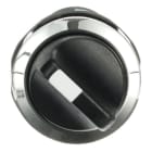 ABB - Selector 2 posiciones maneta corta aro metálico A-C 1NA negro