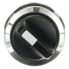 ABB - Selector 2 posiciones maneta corta aro metálico A-C 2NA negro