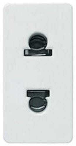 NIESSEN - Base de enchufe 2P mixta Stylo blanco alpino