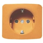 NIESSEN - Tapa base de enchufe 2P+T lateral schuko Arco naranja