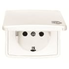NIESSEN - Placa Schuko con toma tierra Arco blanco alpino