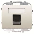 NIESSEN - Tapa con ventana 1 conector telefonía/informática Olas blanco jazmín