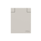 NIESSEN - Base de enchufe estanca IP 54 para paneles gris