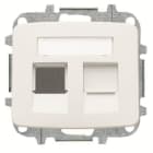 NIESSEN - Tapa con ventana 2 conectores telefonía/informática Arco blanco alpino
