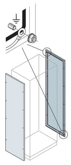ABB - Conjunto panel lateral IS2 1800x400mm RAL 7035 (2u)