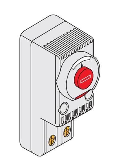 ABB - Termostato IS2 NC IP30 -10A80C RAL 7035