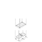 ABB - Juego travesaños chapa galvanizada 288mm (2u)
