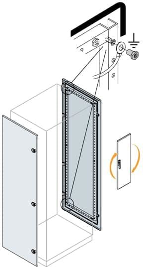 ABB - Panel lateral ciego IS2 2200x800mm RAL 7035