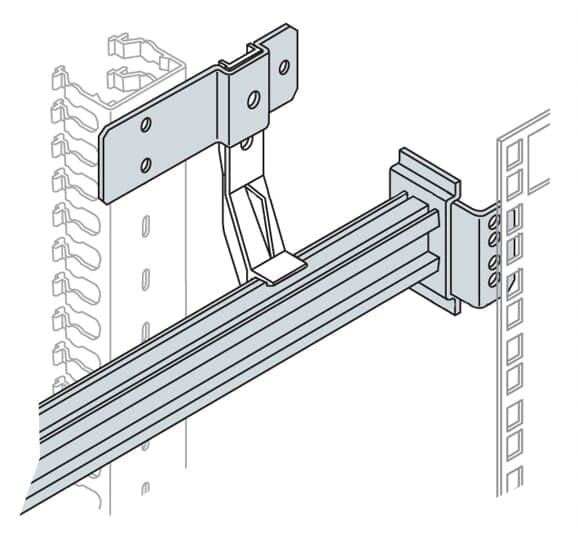 ABB - Perfil DIN RACK 19" + soporte fijación IS2 25 módulos