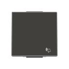 NIESSEN - Tecla pulsador con símbolo timbre Sky Niessen negro soft