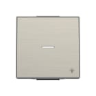 NIESSEN - Tecla pulsador con visor y símbolo luz Sky Niessen acero inoxidable antihuella