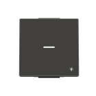NIESSEN - Tecla pulsador con visor y símbolo luz Sky Niessen negro soft