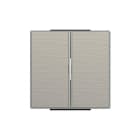 NIESSEN - Tecla doble interruptor conmutador Sky Niessen acero inoxidable antihuella