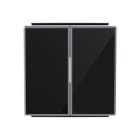 NIESSEN - Tecla doble interruptor conmutador Sky Niessen cristal negro