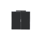 NIESSEN - Tecla doble interruptor conmutador Sky Niessen negro soft