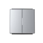NIESSEN - Tecla doble interruptor conmutador Sky Niessen plata