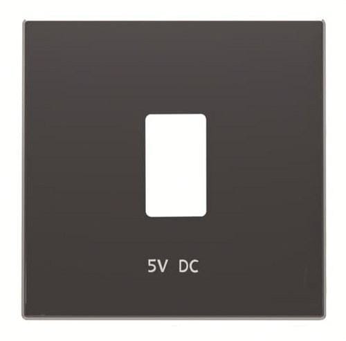 NIESSEN - Tapa cargador USB simple Sky Niessen negro soft