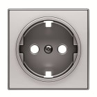 NIESSEN - Tapa base enchufe Schuko TT lateral Sky Niessen acero inoxidable antihuella