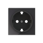 NIESSEN - Tapa base enchufe Schuko TT lateral Sky Niessen cristal negro
