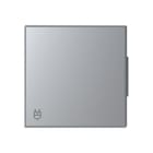 NIESSEN - Tapa base enchufe 2P+T lateral con cubierta abatible Sky Niessen plata