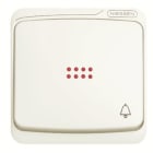 NIESSEN - Tecla pulsador con visor y símbolo timbre Arco blanco alpino