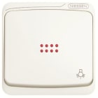 NIESSEN - Tecla pulsador con visor y símbolo luz Arco blanco alpino