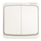 NIESSEN - Tecla interruptor/conmutador doble Arco blanco alpino