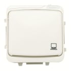 NIESSEN - Tapa para 2 soportes conectores informática blanco alpino