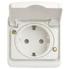 NIESSEN - Tapa enchufe Schuko con tapa Arco blanco alpino