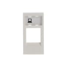 NIESSEN - Tapa con ventana para 1 conector telefonía/informática Zenit blanco