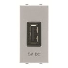 NIESSEN - Toma cargador USB con 1 módulo 2A/5V Zenit plata