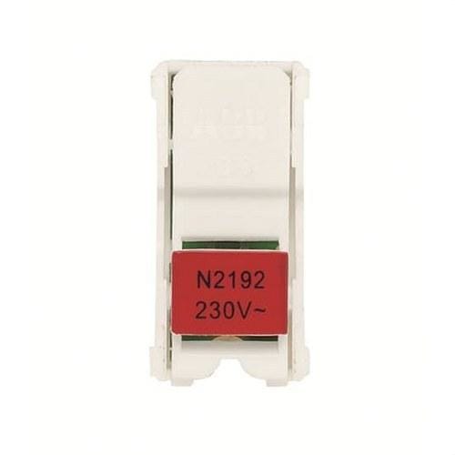 NIESSEN - Lámpara led para mecanismos con piloto de control conmutador Zenit rojo
