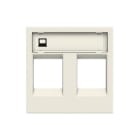 NIESSEN - Tapa con ventana para 2 conectores telefonía/informática Zenit blanco