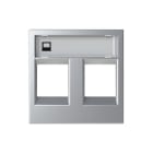 NIESSEN - Tapa con ventana para 2 conectores telefonía/informática Zenit plata
