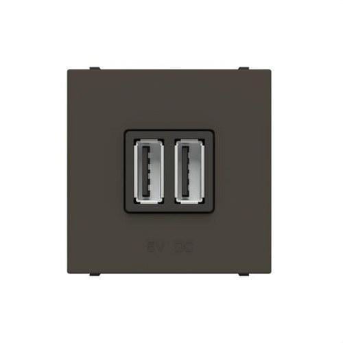 NIESSEN - Toma cargador USB 2m 2x750mA/5V Zenit antracita