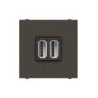 NIESSEN - Toma cargador USB 2m 2x750mA/5V Zenit antracita