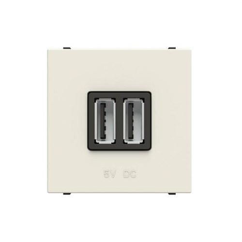 NIESSEN - Toma cargador USB 2m 2x750mA/5V Zenit blanco