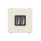 NIESSEN - Toma cargador USB 2m 2x750mA/5V Zenit blanco