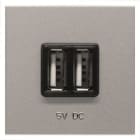 NIESSEN - Toma cargador USB 2m 2x750mA/5V Zenit plata