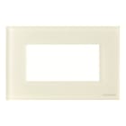 NIESSEN - Marco de 4 módulos para caja enlazable Zenit cristal blanco