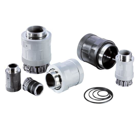 THOMAS & BETTS  - Racor PMAFIX PRO recto rosca metálica M12x1,5 DN10 negro